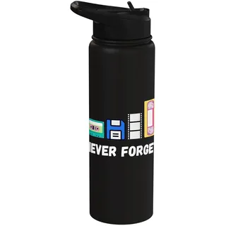 Lustig, vergiss niemals die 1980er Jahre, VHS-Diskette, Retro-Tech Stainless Steel Insulated Water Bottle