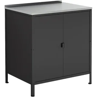casa.pro Outdoor Schrank Bolognano 92x80x50 cm Schwarz, matt