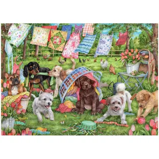 Falcon Puppies in The Garden 1000 Teile
