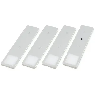 Kalb Material Für Möbel kalb | LED Unterbauleuchten SET Solid2, silbergrau mit mech. Schalter, 3W, 200cm Kabellänge, Auswahl:4er Set neutralweiss