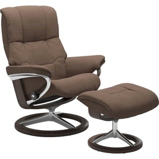 Stressless® Relaxsessel »Mayfair«, (Set, Relaxsessel mit Hocker), mit Hocker, mit Signature Base, Größe S, M & L, Gestell Wenge, braun