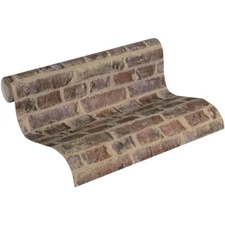 A.S. Création Vliestapete Trendwall Tapete in Backstein Optik 10,05 m x 0,53 m beige braun rot Made in Germany 371611 37161-1
