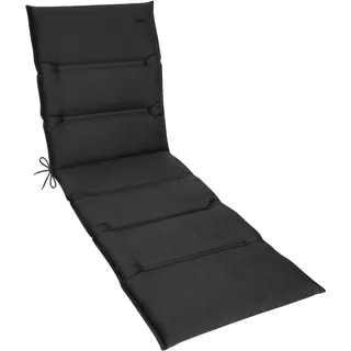 Herlag Liegenauflage Greta 190x60x7cm Anthrazit, Auflage Green-Line: Bezug aus 100% recyceltem Polyester, Liegepolster mit Fleck- & UV-Schutz - Grau