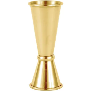 Barprofessional, Speakeasy Collection, Japanischer Jigger Gold 25/50 ml, vergoldeter Messbecher mit Messringen 15/35 ml, rostfreier Cocktail Messbecher aus 304 Edelstahl