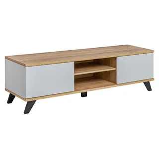 Luxus TV-Ständer Wohnzimmer Modern Designer Möbel Holz Sideboard Neu - Weiß