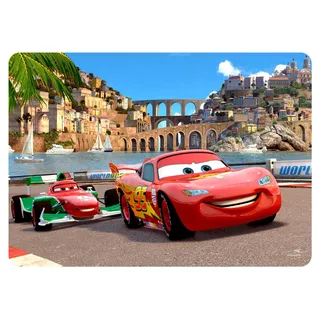 AG Design Disney Cars Lightning McQueen-Tischsets Kinder, Tischsets, Tischsets, essmatte, malmatte-30x42 cm, Bunt