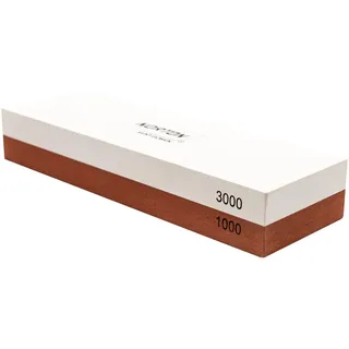 Norton 2-in-1 Schleifstein für Messer und Klingen (1000/3000). Messerschärfer für Küche/Profi/Schleifstein, zweiseitig, mit rutschfester Silikonbasis