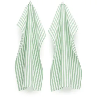 FILU Geschirrhandtücher 4er Pack Mint/Weiß gestreift (Farbe und Design wählbar) 45 x 70 cm - hochwertige Küchenhandtücher/Geschirrtücher aus 100% Baumwolle