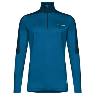 VAUDE Damen dünner Fleecepullover Livigno Halfzip II, angenehm warm, schnelltrocknend, atmungsaktiv, Passform: Slim fit, Shore Blue, 46