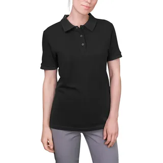 HRM Luxury Polo Damen, Schwarz, Gr. 4XL - Premium Polo-Shirt aus 100% Baumwolle, Basic Polohemd bis 60°C Farbecht Waschbar, Hochwertiges & Nachhaltiges Oberteil