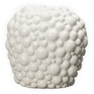 ByOn Vase Celeste aus Steingut in der Farbe Weiß mit einem Durchmesser von 26cm, 5295301402