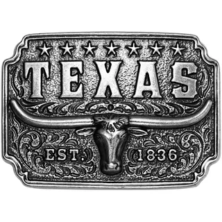 JewelryWe Western Cowboy Gürtelschnalle für Herren: Silber Vintage Stierkopf Kuhkopf Gürtel Schnalle 90 × 65mm Große Metall Belt Buckle für Gürtel