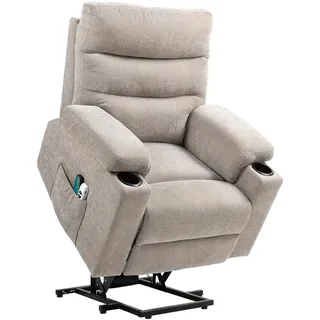 Homcom Fernsehsessel, Braun, Kunststoff, 93x102x101 cm Wohnzimmer, Sessel, Polstersessel