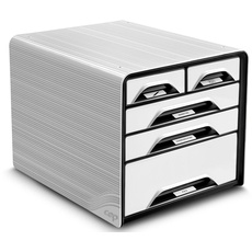Bild Schubladenbox Smoove schwarz/weiß 1072130121, DIN A4 mit 5 Schubladen