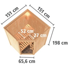 Bild von Sauna Nanja ohne Ofen, classic Tür