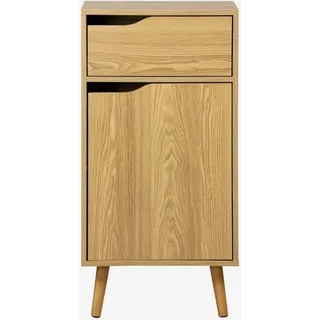 sweeek - Vintage-Badezimmerschrank mit Holzdekor - Eschenholzlook