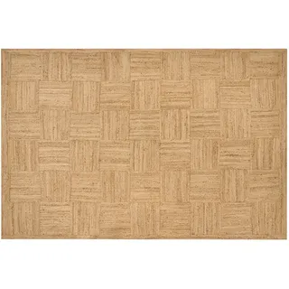 BELIANI Teppich Beige Jute Rechteckig 200x300 cm Geometriches Muster Handgemacht Boho Modern Kurzhaar für Fußbodenheizung Wohnzimmer Ausstattung - Beige