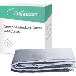 nivion gmbh Dailydream Bezug für Gewichtsdecke 135x200cm, Baumwolle, weiß