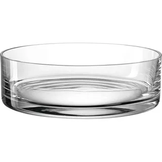 LEONARDO Novara Deko Schale aus Glas, spülmaschinengeeignete, multifunktionale, flache Glasschüssel rund, Durchmesser: 22,4 cm, Höhe 7 cm, 018623