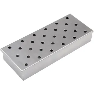Amig - Räucherbox für Kohle- oder Gasgrills - 23 x 9 x 4 cm - Aus Edelstahl - Räucherbox für Holzspäne - Mod. AM09