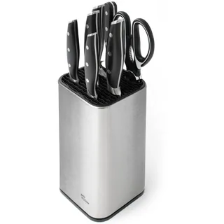 Joeji's Kitchen Universal Messerblock unbestückt Edelstahl Schwarz