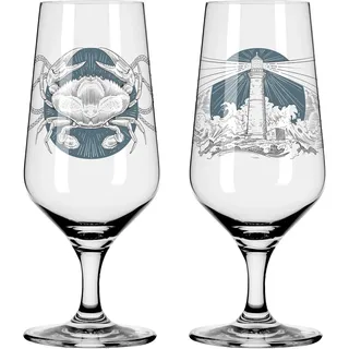 RITZENHOFF Bierglas Pilsglas BRAUCHZEIT #7 / # 8 Set mit 2 Stück Inhalt 374 ml