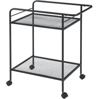 [en.casa] Servierwagen Hole Schwarz
