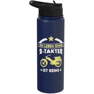 Mofa Moped Zweitakt 2-Takter Spruch Geschenkidee Herren Mann Stainless Steel Insulated Water Bottle