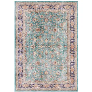 ELLE DECORATION Keshan Maschad" Gr. 12, grün Jade B:80cm H:5mm L:200cm, Polyester, Teppiche, Teppich, Orientalisch, Läufer, Kurzflor, Vintage, Wohnzimmer, Schlafzimmer