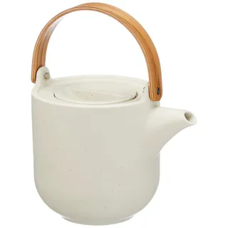 ASA coppa Teekanne mit Holzgriff sencha Porzellan 1l, Weiß, 19370193