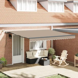 vidaXL Markisenstoff mit Beige 400 x 300 cm Polyester - Beige