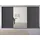 Schwebetürenschrank OTELI 368 x 214 x 68 cm Grau