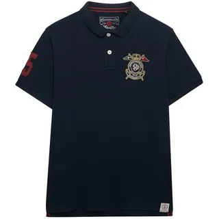 Superdry Crest Kurzarm-poloshirt - Darkest Navy - XL