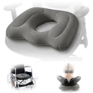 Multifunktionales Sitzkissen Orthopädisches Luftkissen, Aufblasbare Donut Sitzkissen, Inflatable Donut Kissen für Hämorrhoiden, Druckentlastung bei Steißbein, Post-OP, Schwangerschaft & Ischias