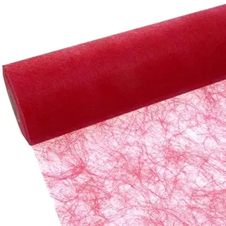 Deko AS GmbH Sizoflor Tischband rot 60 cm Rolle 25 Meter 60 009-R