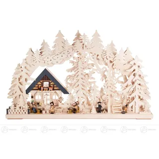 Schwibbogen "kunsthandwerkerhaus" groß, indirekt elektrisch beleuchtet