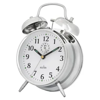 Acctim - mechanischer Doppelglocken Wecker - Saxon - 12627 - Silber