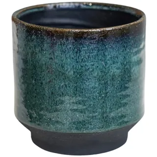 Ivyline Pflanzkübel Pflanzgefäß Keramik blau klein