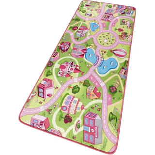 HANSE Home Kinderteppich »Sweettown«, rechteckig, 7 mm Höhe, Kurzflor, Straßen-Spielteppich, Spielunterlage, Kinderzimmer HANSE Home rosa B: 140 cm   1 St.