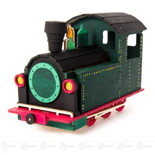 Ersatzteile & Bastelbedarf Bastelsatz Rauchhaus Lokomotive auf Platte Breite x Höhe x Tiefe 20 cmx8 cmx12 cm NEU - Naturbelassen