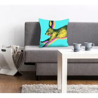 queence Dekokissen »Funny Bunny« mit einem funkigen Hasen, bunt