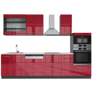 Vicco Küchenzeile Fame-Line 300 cm rot