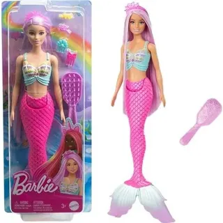 Barbie A Touch of Magic Meerjungfrauen-Puppe mit ca. 18 cm langen Fantasy-Haaren und Zubehör zum Stylen, Modepuppe, Weiblich, 3 Jahr(e), Mädchen, 360 mm, 230 g - Rosa
