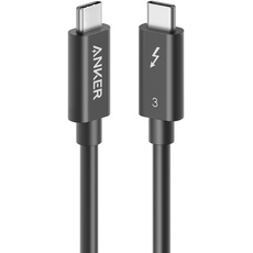 Anker Thunderbolt 3 Kabel 50cm,USB C auf USB C,unterstützt 100W superschnelles Laden und rapide Datenübertragung,für MacBook Pro,MacBook 2016,iPad Pro 2020,Google Pixel,Nexus 6P,Huawei Matebook,usw.