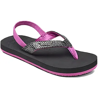 Reef Little Cushion Sassy, Mädchen Flip-Flop, Schwarz (Black/Orchid), 31/32 EU