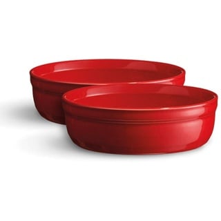 Emile Henry Crème Brûlée Ramekin Dish, Burgund, 2er-Set