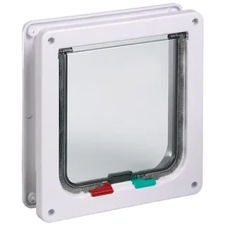 Karlie Katzenklappe Porta 4-Wege-Verschluss für große Katzen B: 23.5 cm H: 25.2 cm weiss