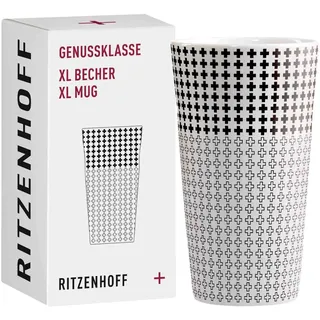 Ritzenhoff & Breker Kaffeetasse 0,525 l Schwarz-Weiß