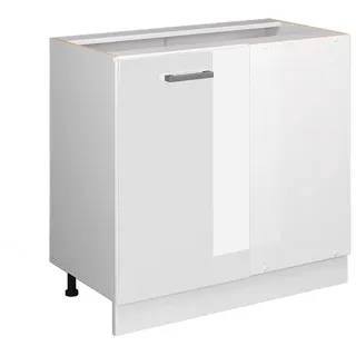 Vicco Eckunterschrank R-Line 86 x 81,6 x 46 cm Weiß Hochglanz