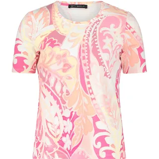 T-Shirt BETTY BARCLAY "Basic Shirt mit Print", Damen, Gr. 48, bunt (rosé, gelb), Obermaterial: 95% Baumwolle CO. 5% Elasthan EL., Shirts T-Shirt